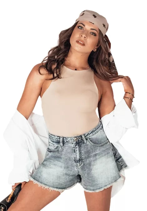 Women's blue denim shorts Jeansglow 