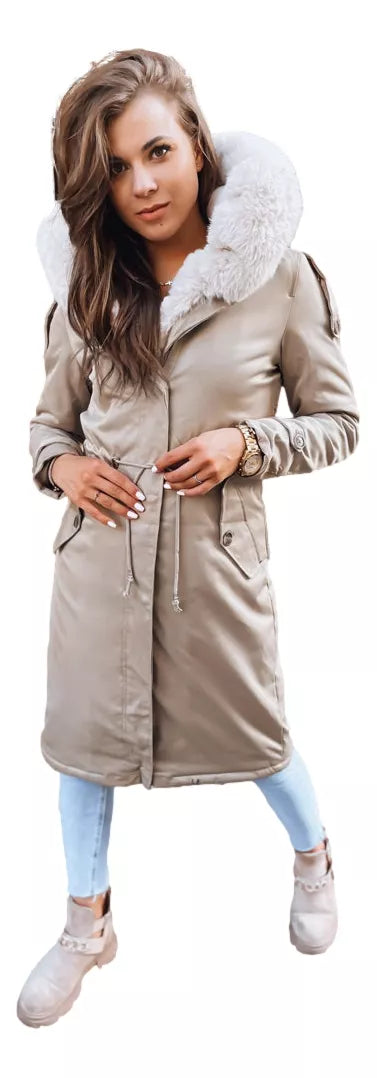 Women's brown long jacket Harpe