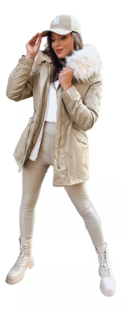 Beige women's jacket Garnit