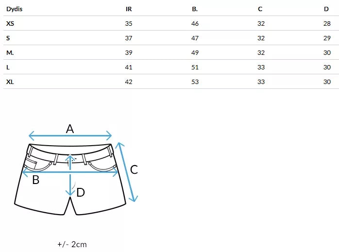 Women's blue denim skirt-shorts Vibegirl 