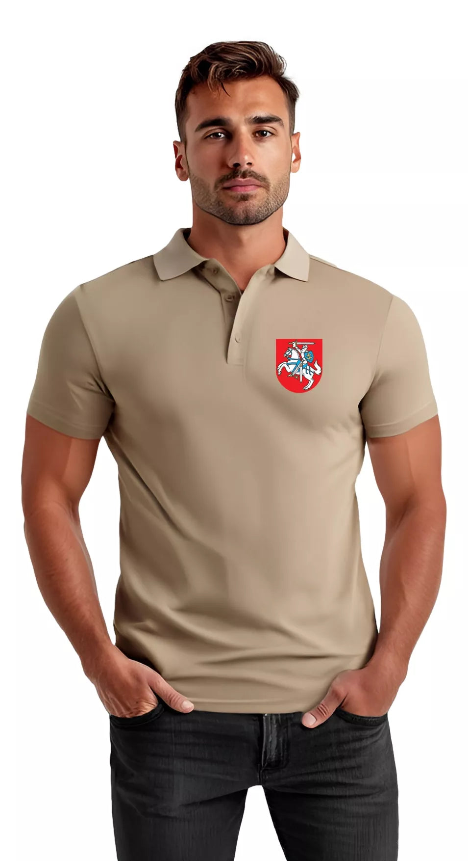 Men's brown polo shirt Herbas 