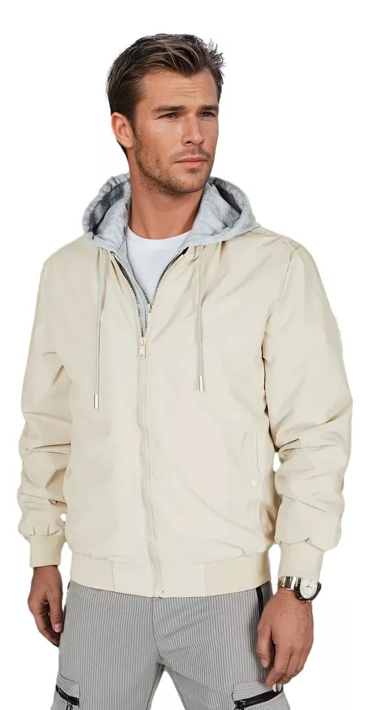 Men's white bomber jacket Edmin