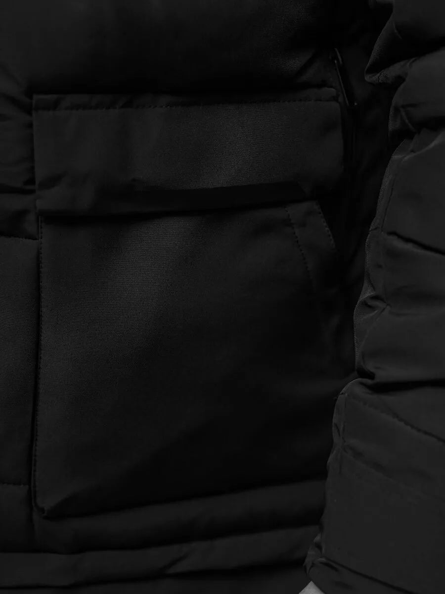 Men's black quilted jacket Storm