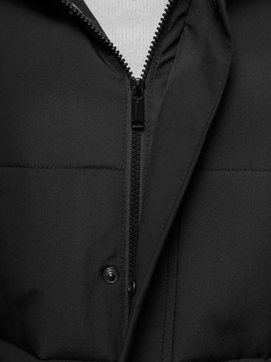 Men's black quilted jacket Storm