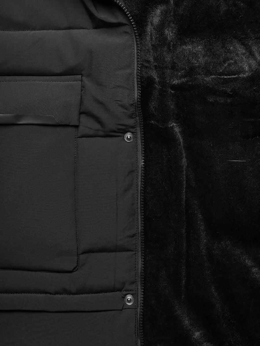 Men's black quilted jacket Storm