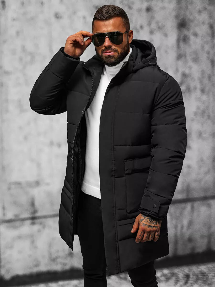 Men's black quilted jacket Storm