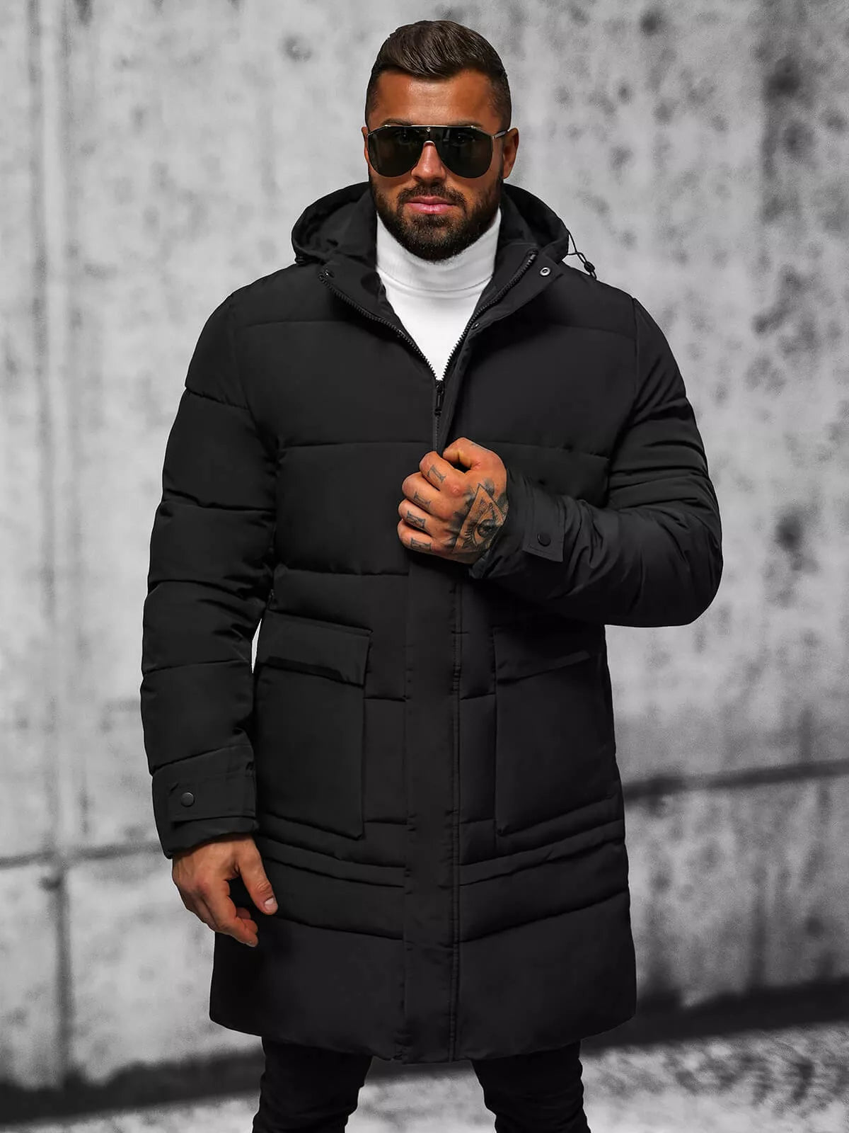Men's black quilted jacket Storm