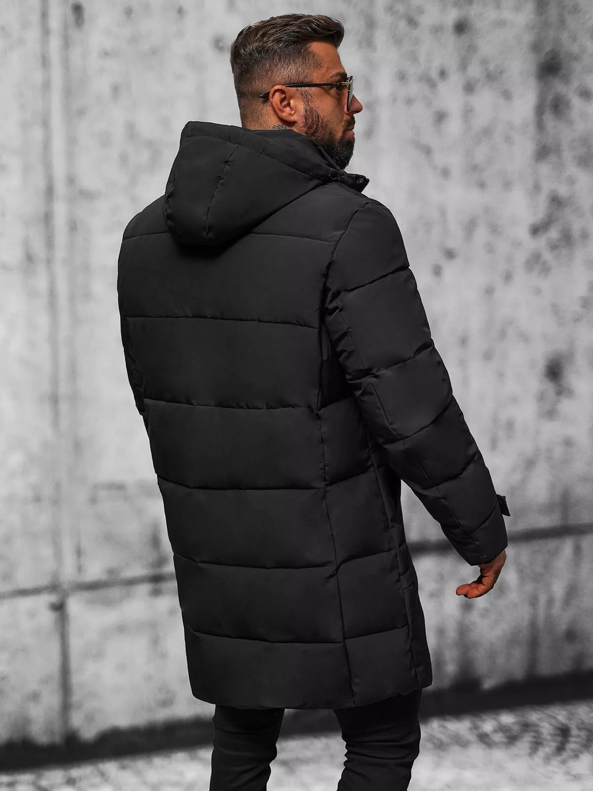 Men's black quilted jacket Storm