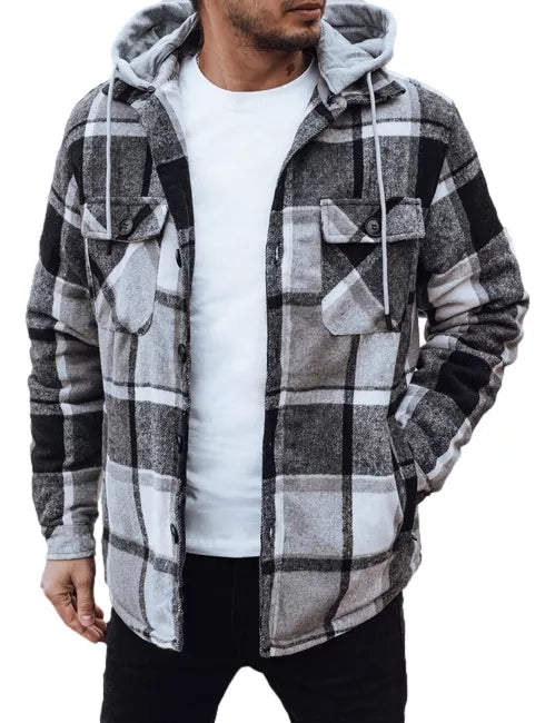 Men's black jacket with hood Endrik