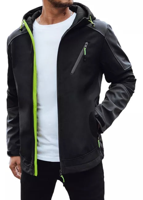 Men's black jacket with hood Port 