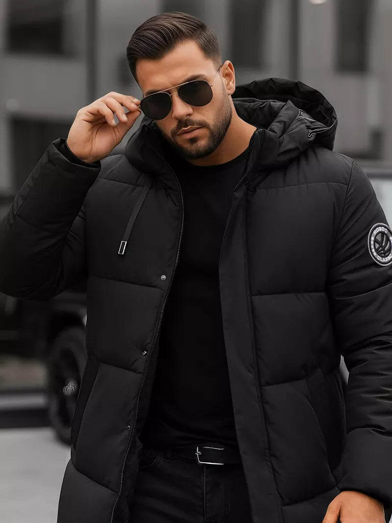 Men's black winter jacket Bruno