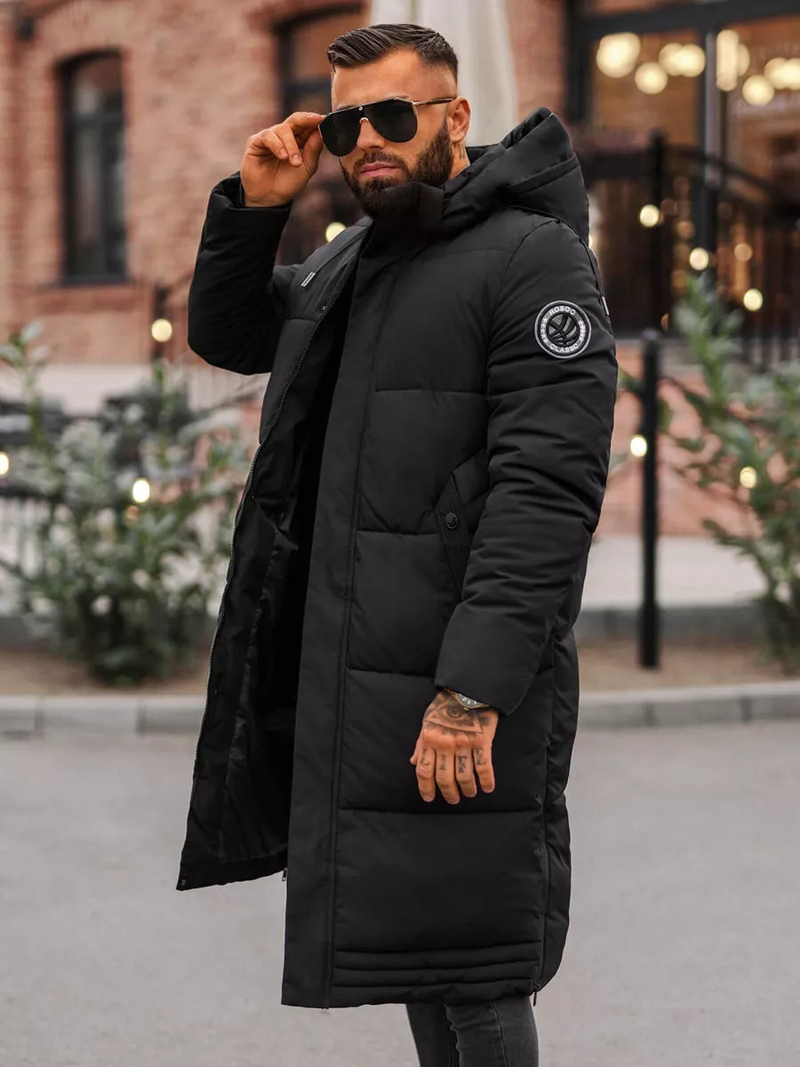 Men's black winter jacket Bruno