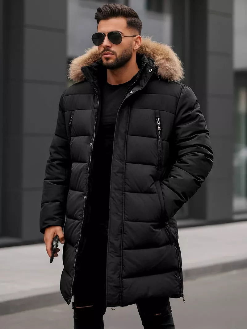Men's black winter jacket Bruno