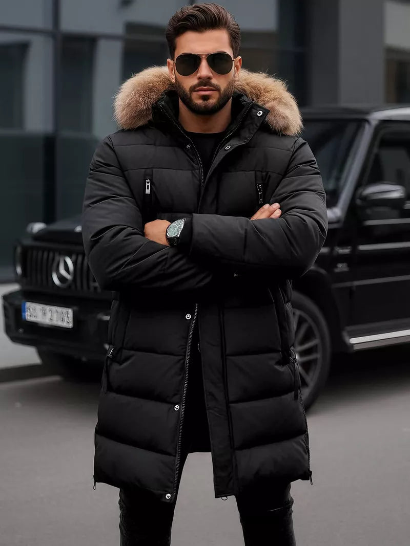 Men's black winter jacket Bruno