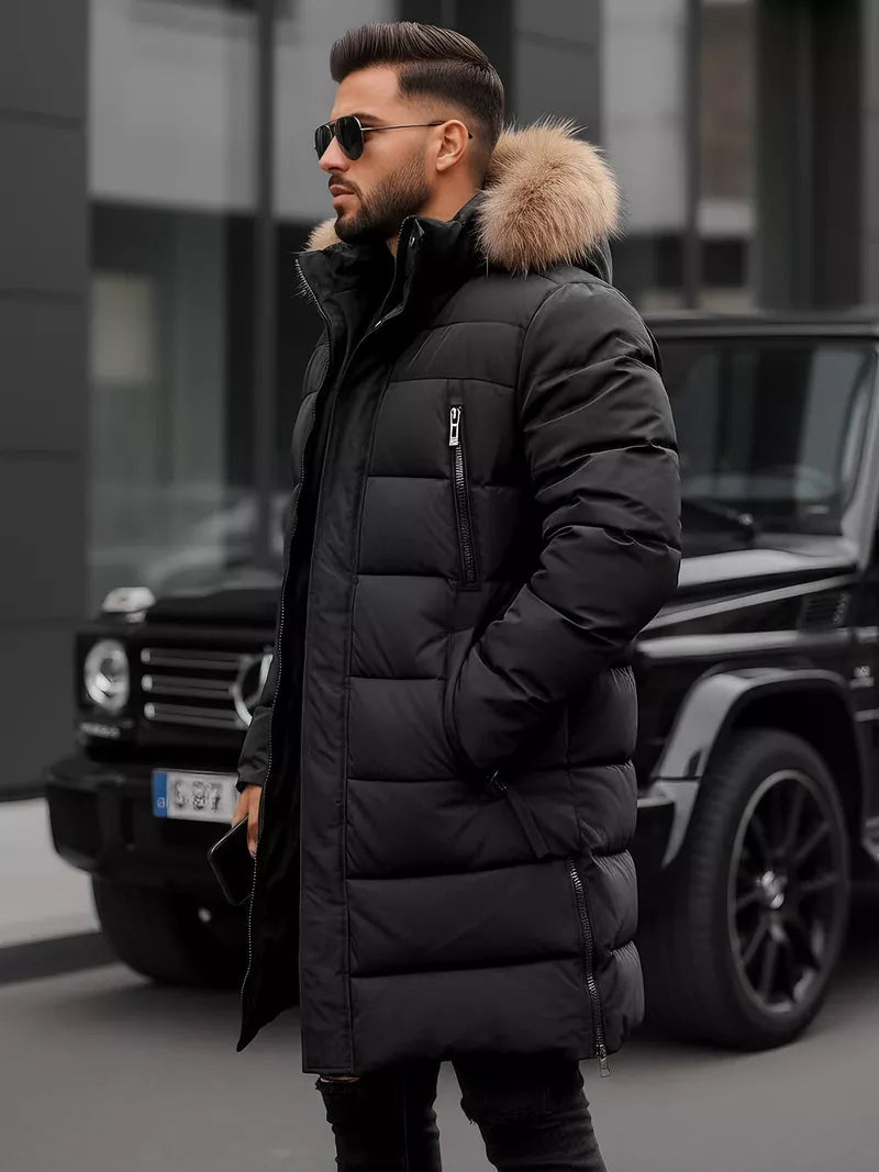 Men's black winter jacket Bruno