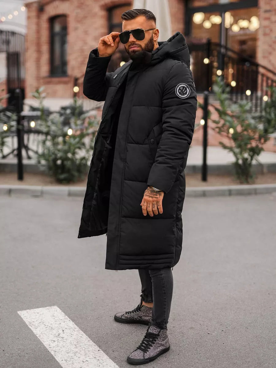 Men's black winter jacket Bruno