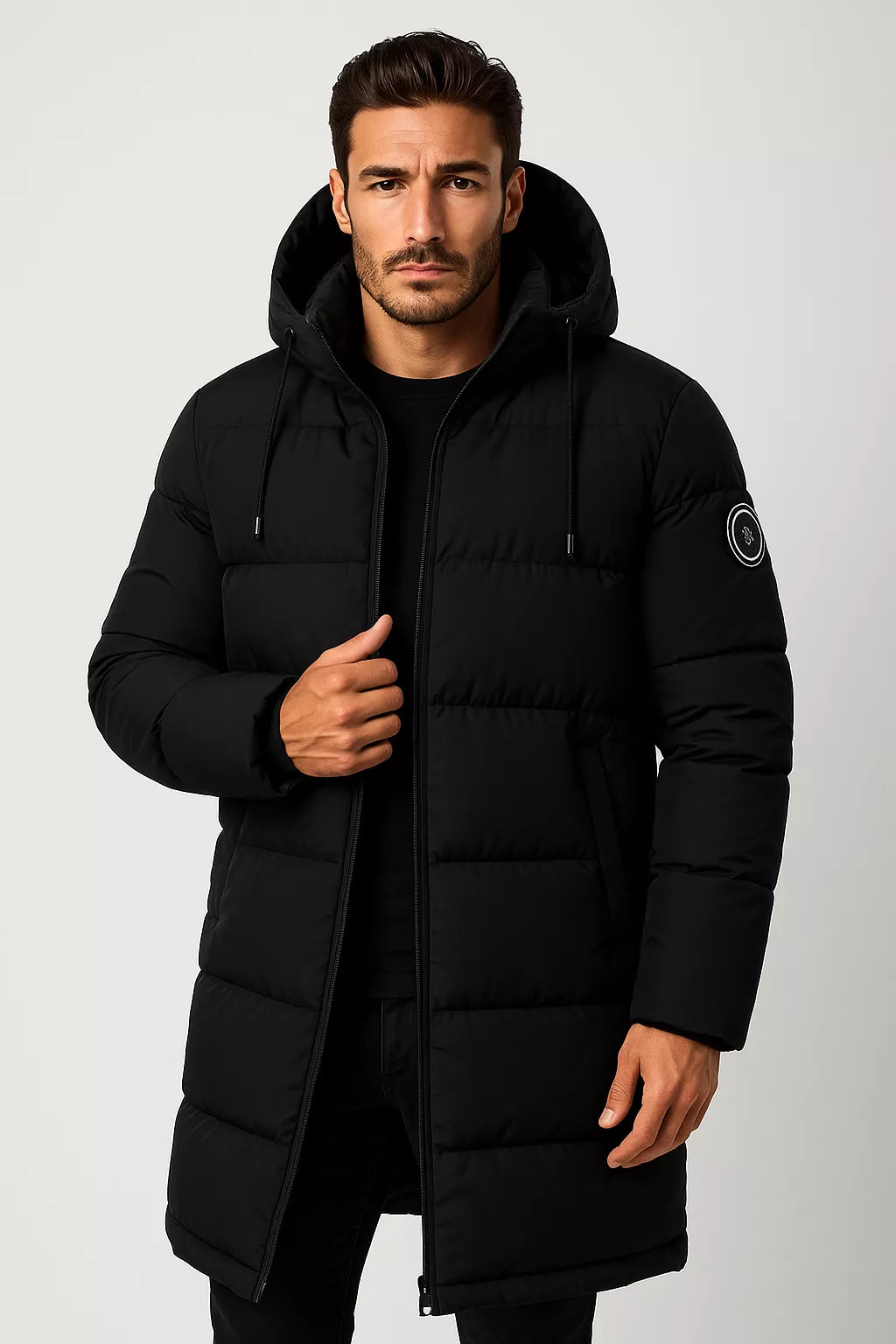 Men's black winter jacket Bruno