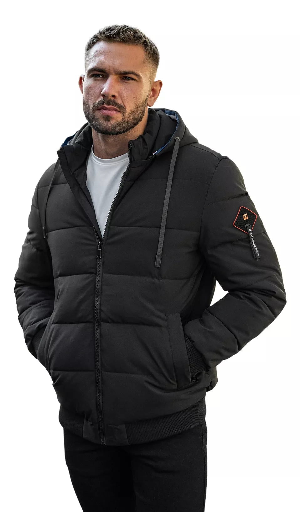 Men's black winter jacket Martim