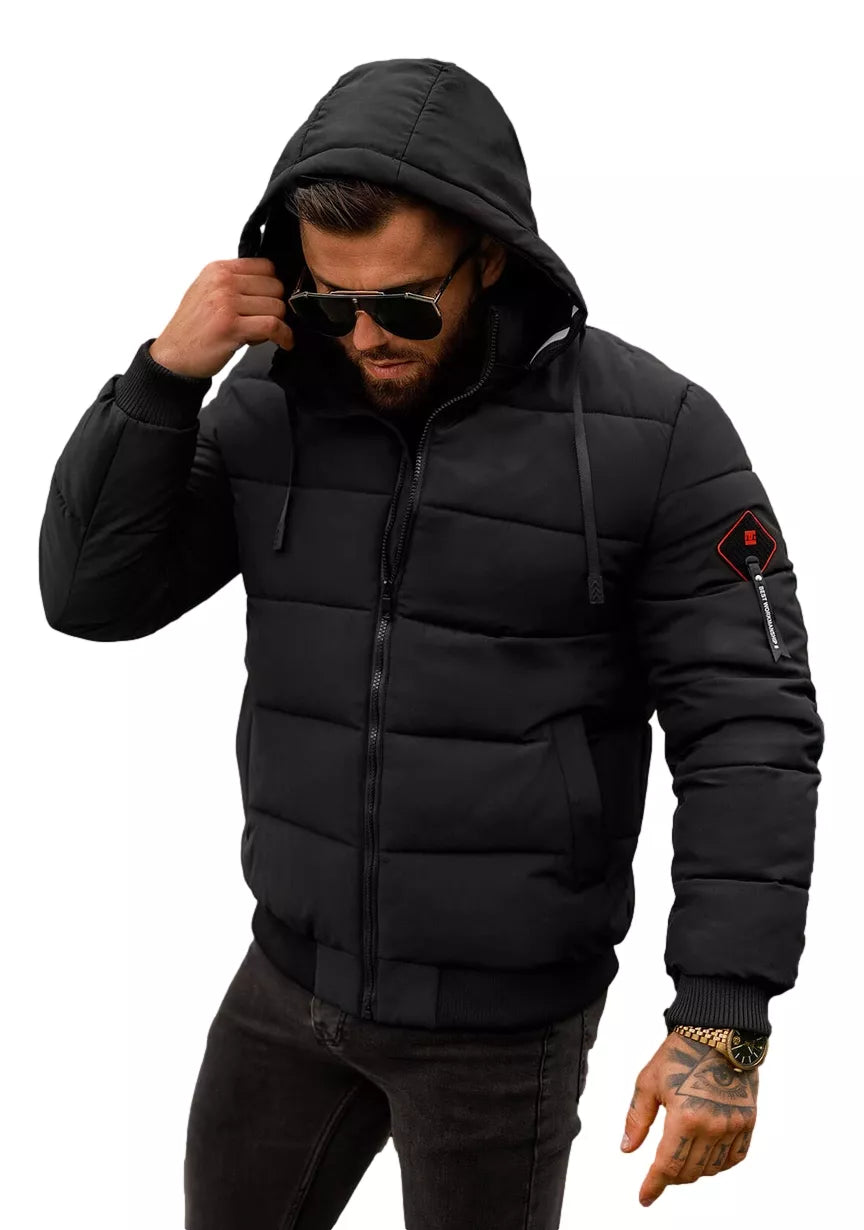 Men's black winter jacket Martim