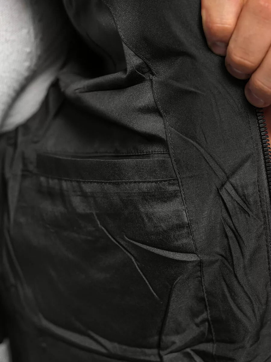 Men's black winter jacket Rock