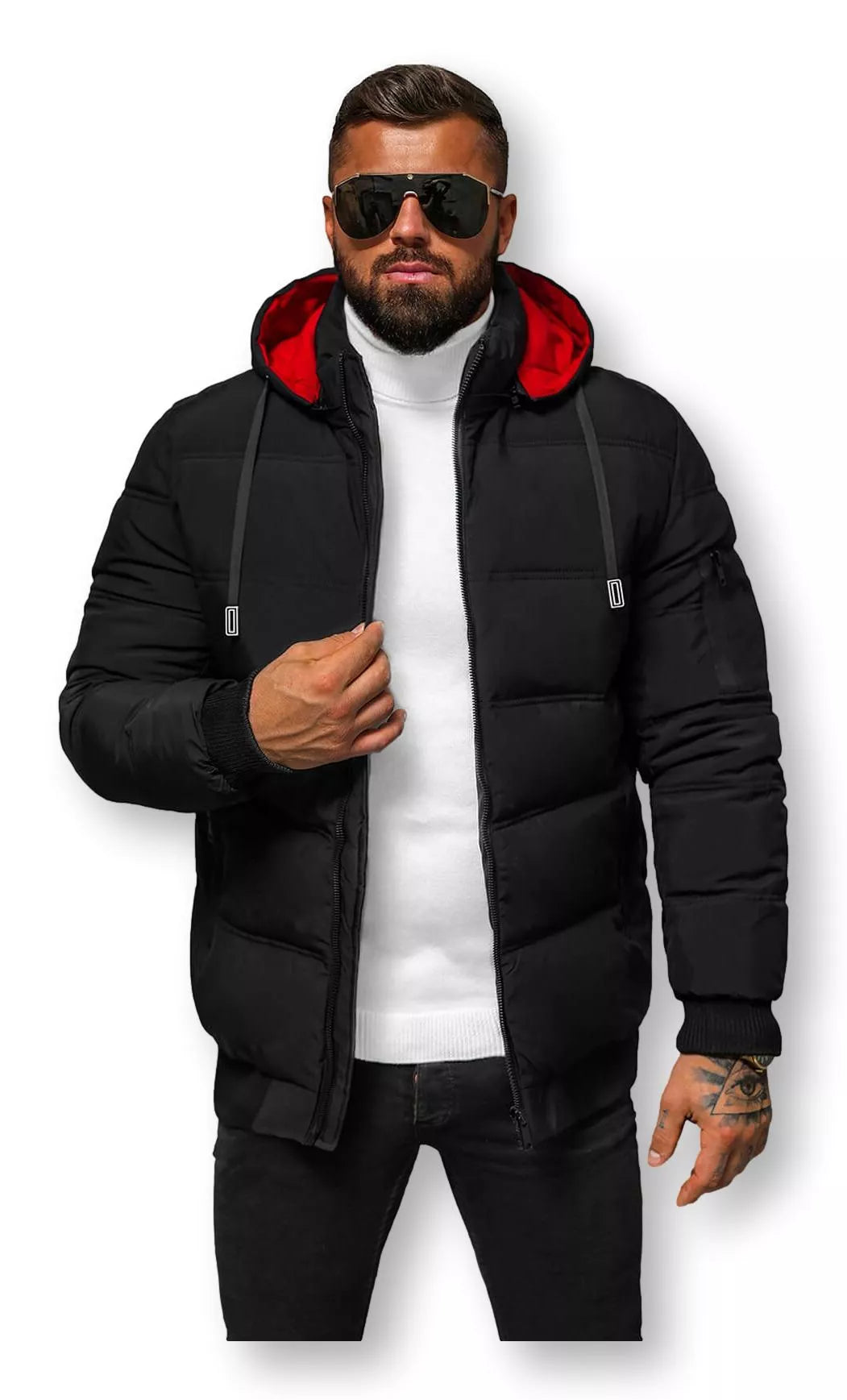Men's black winter jacket Rock