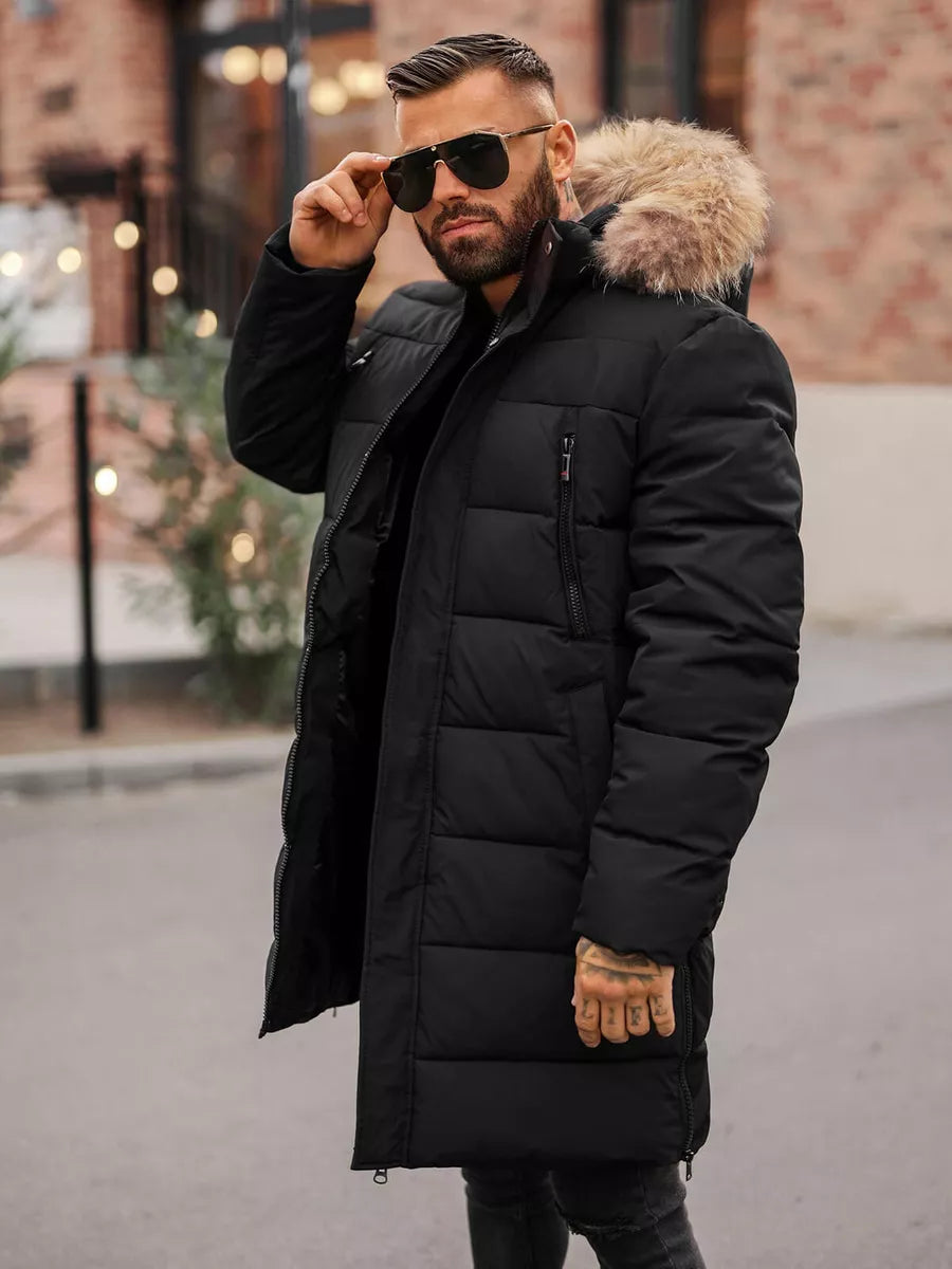 Men's black winter jacket Fred