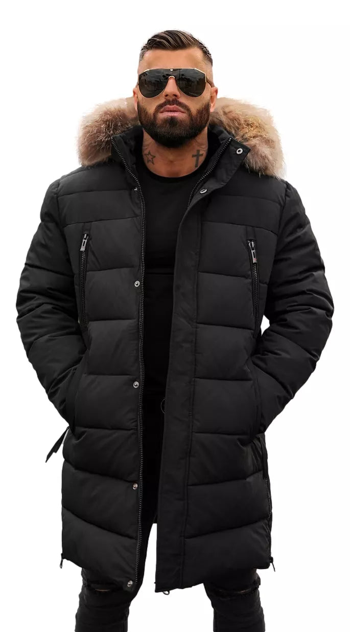 Men's black winter jacket Fred