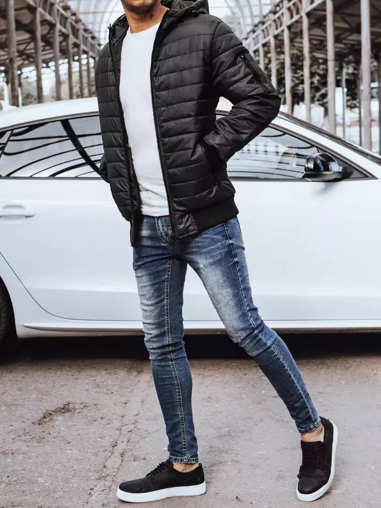 Men's spring - autumn jacket in black Nosal