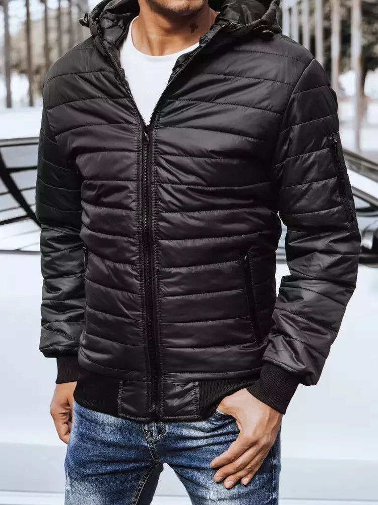 Men's spring - autumn jacket in black Nosal