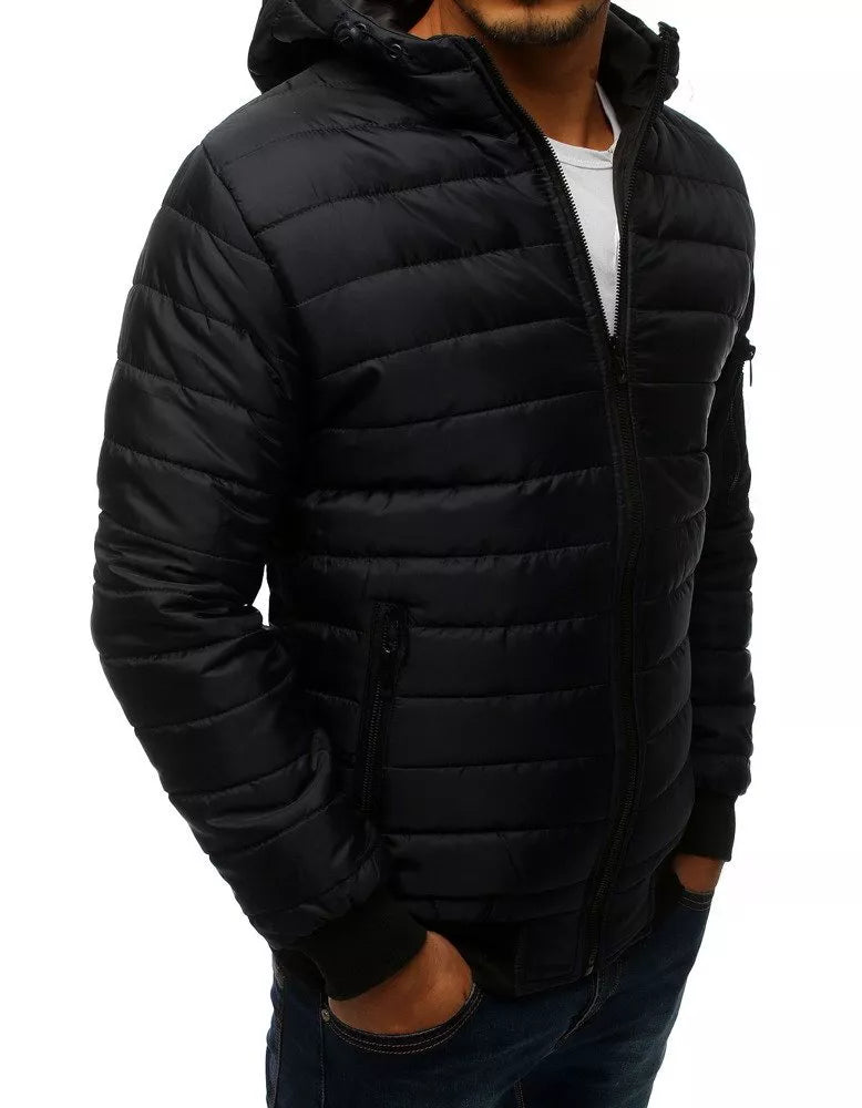 Men's spring - autumn jacket in black Nosal