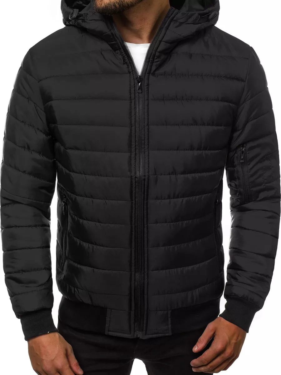 Men's spring - autumn jacket in black Nosal