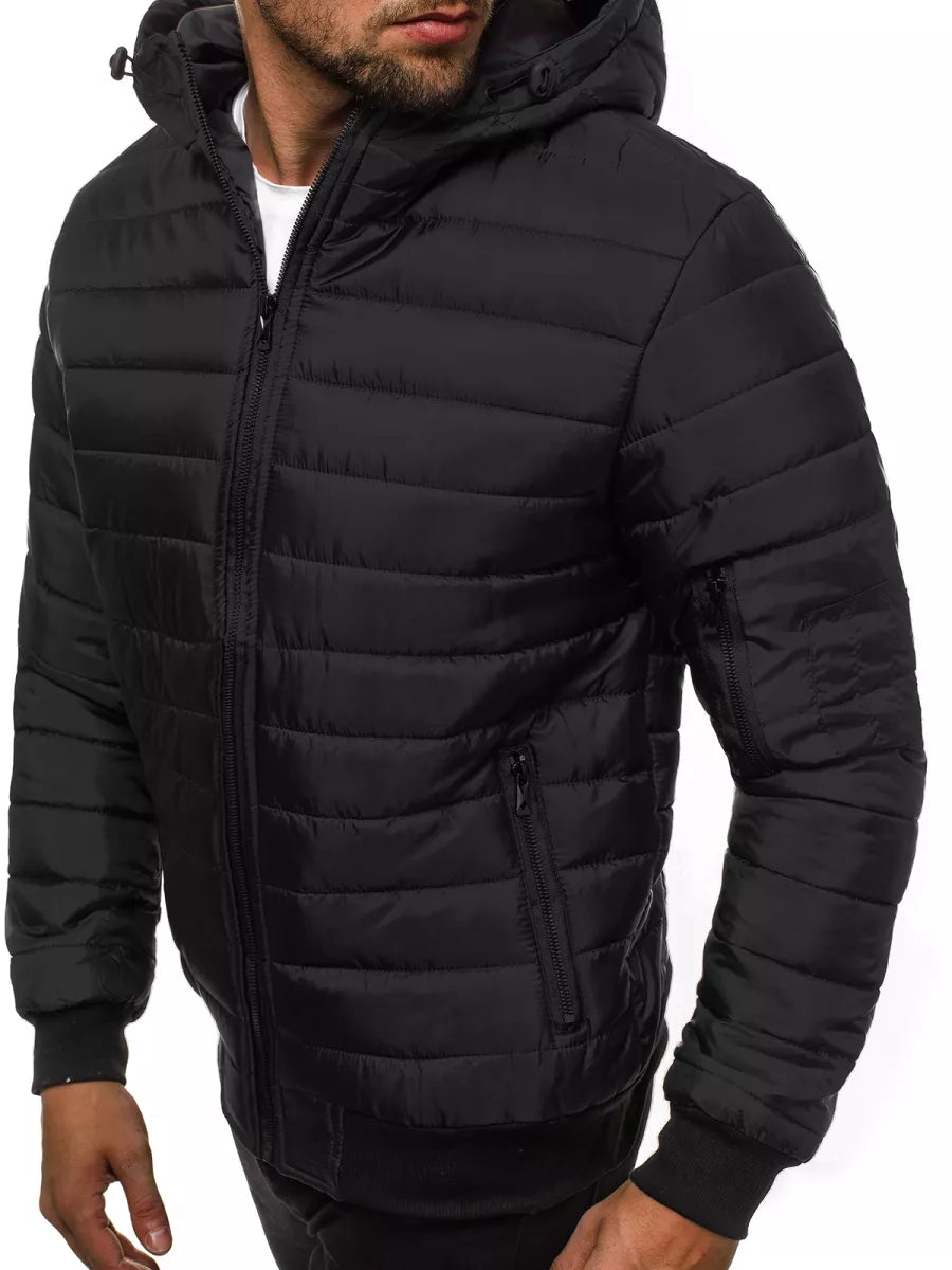 Men's spring - autumn jacket in black Nosal