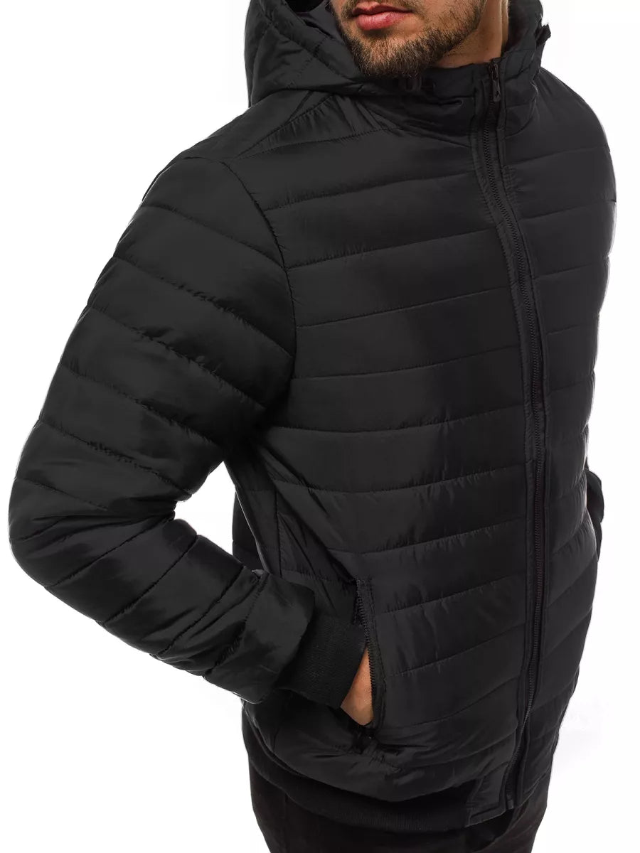 Men's spring - autumn jacket in black Nosal