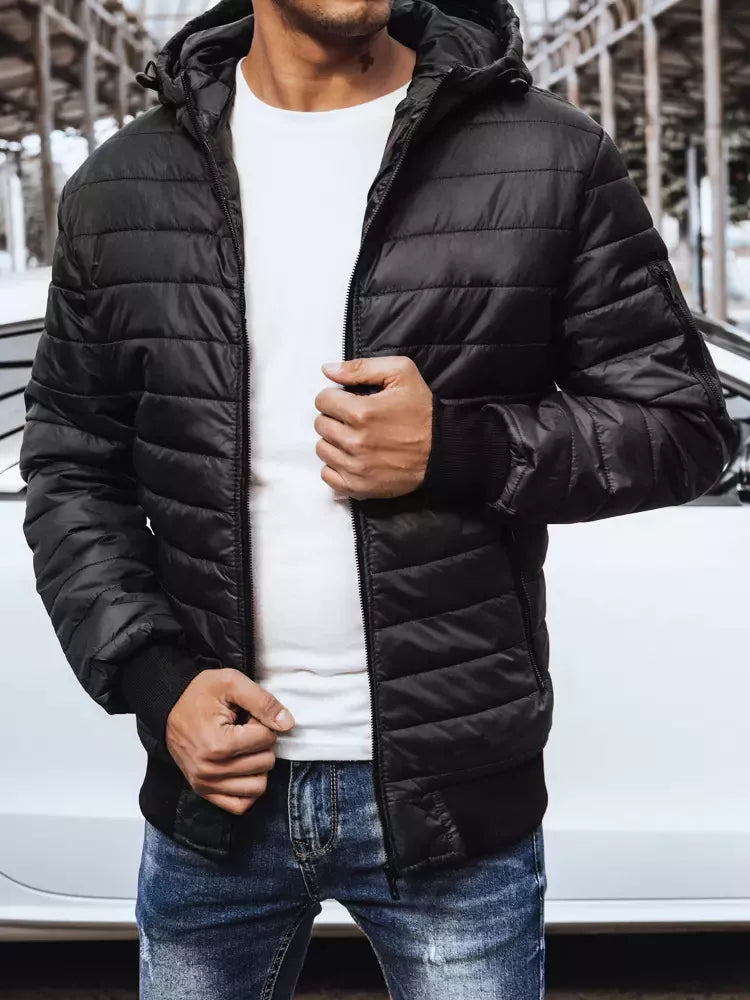 Men's spring - autumn jacket in black Nosal