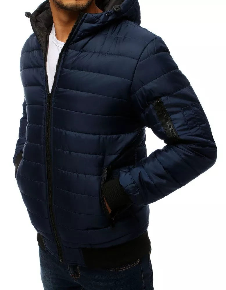 Men's spring - autumn jacket in dark blue color Nosal
