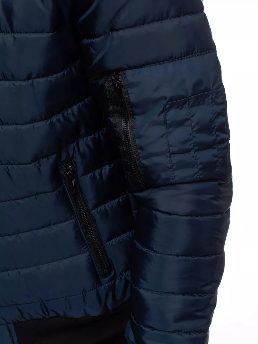 Men's spring - autumn jacket in dark blue color Nosal