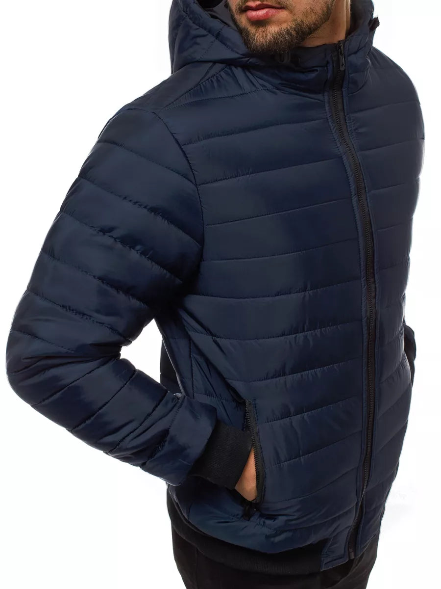 Men's spring - autumn jacket in dark blue color Nosal