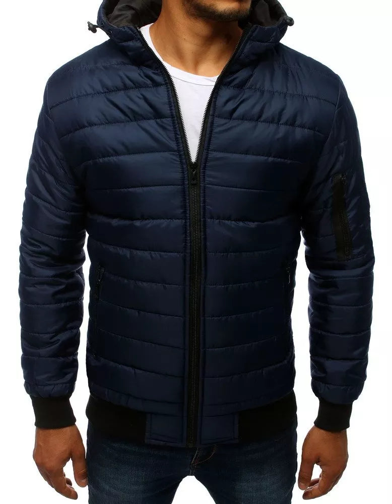Men's spring - autumn jacket in dark blue color Nosal