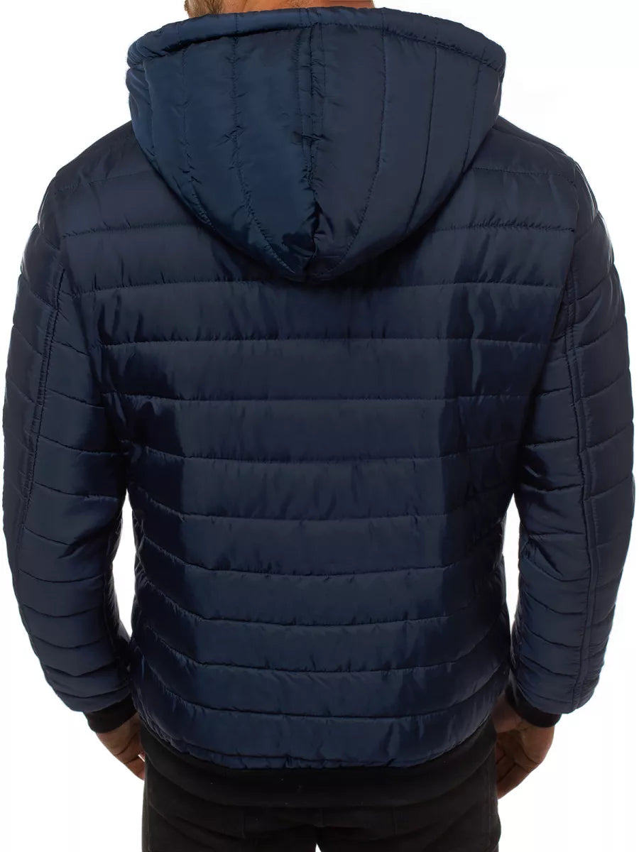 Men's spring - autumn jacket in dark blue color Nosal