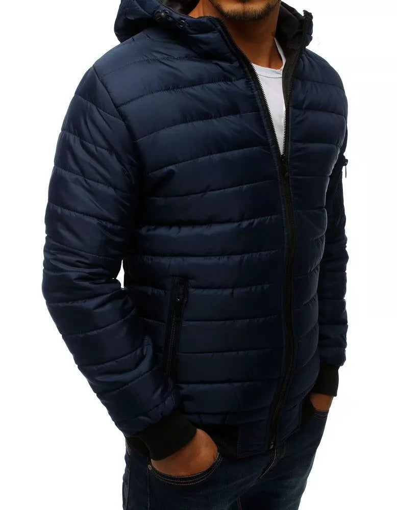 Men's spring - autumn jacket in dark blue color Nosal