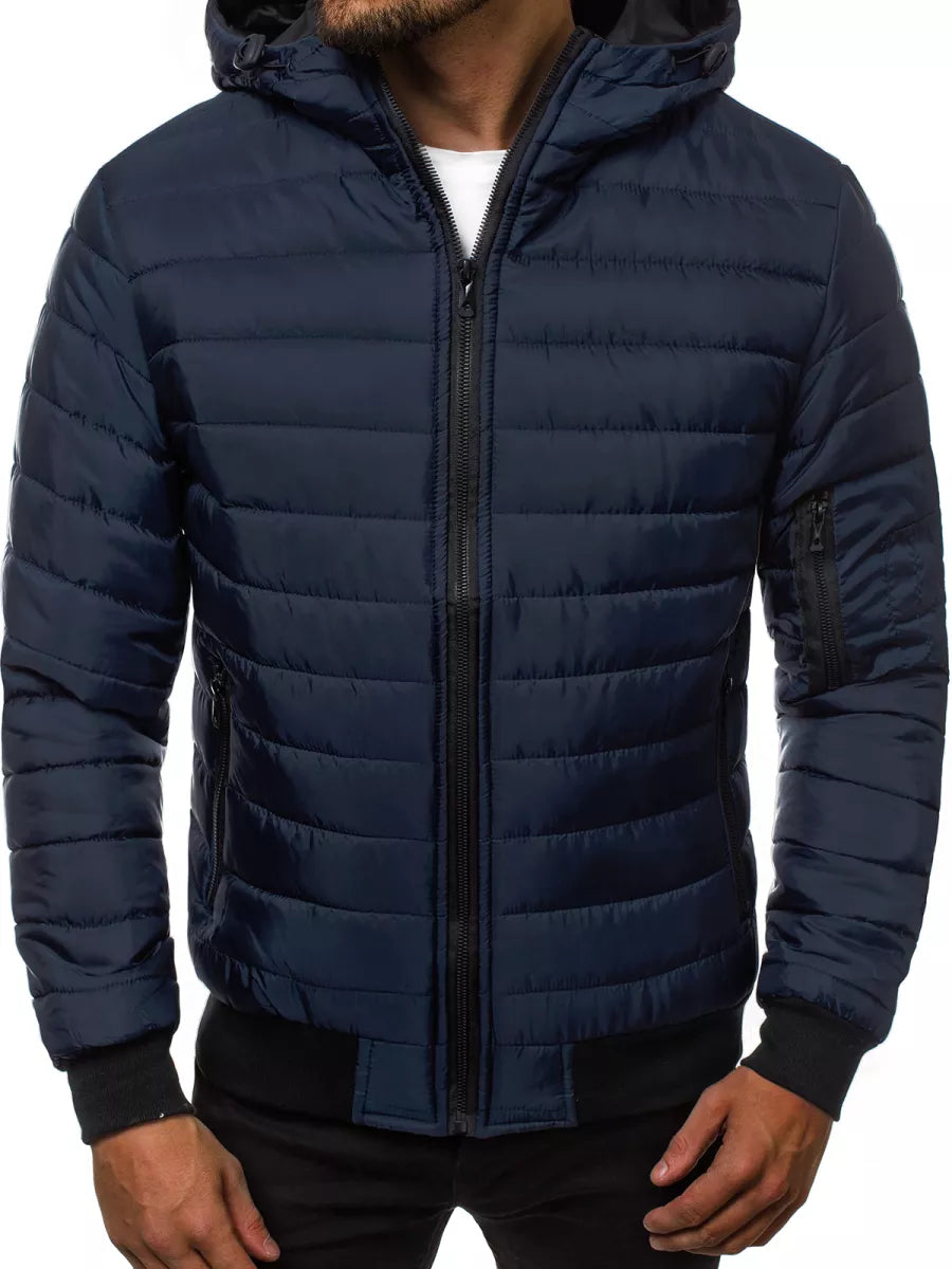 Men's spring - autumn jacket in dark blue color Nosal