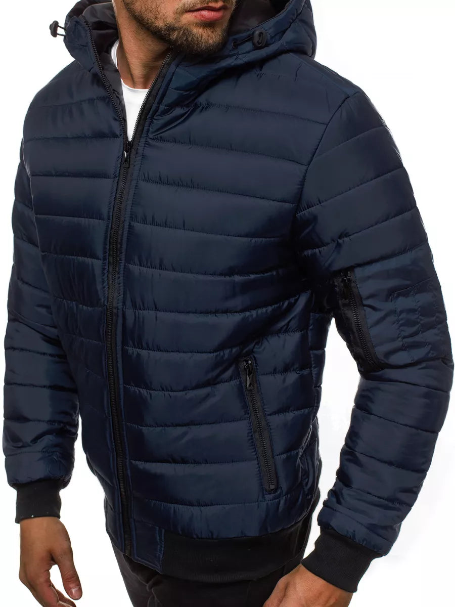 Men's spring - autumn jacket in dark blue color Nosal