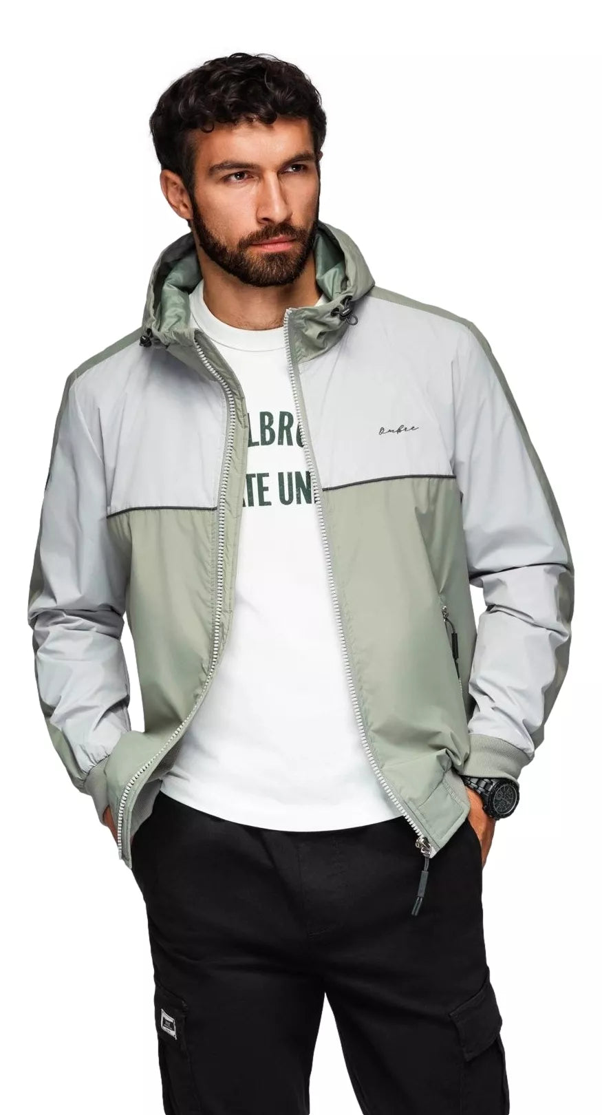 Men's gray/khaki jacket Kurtin