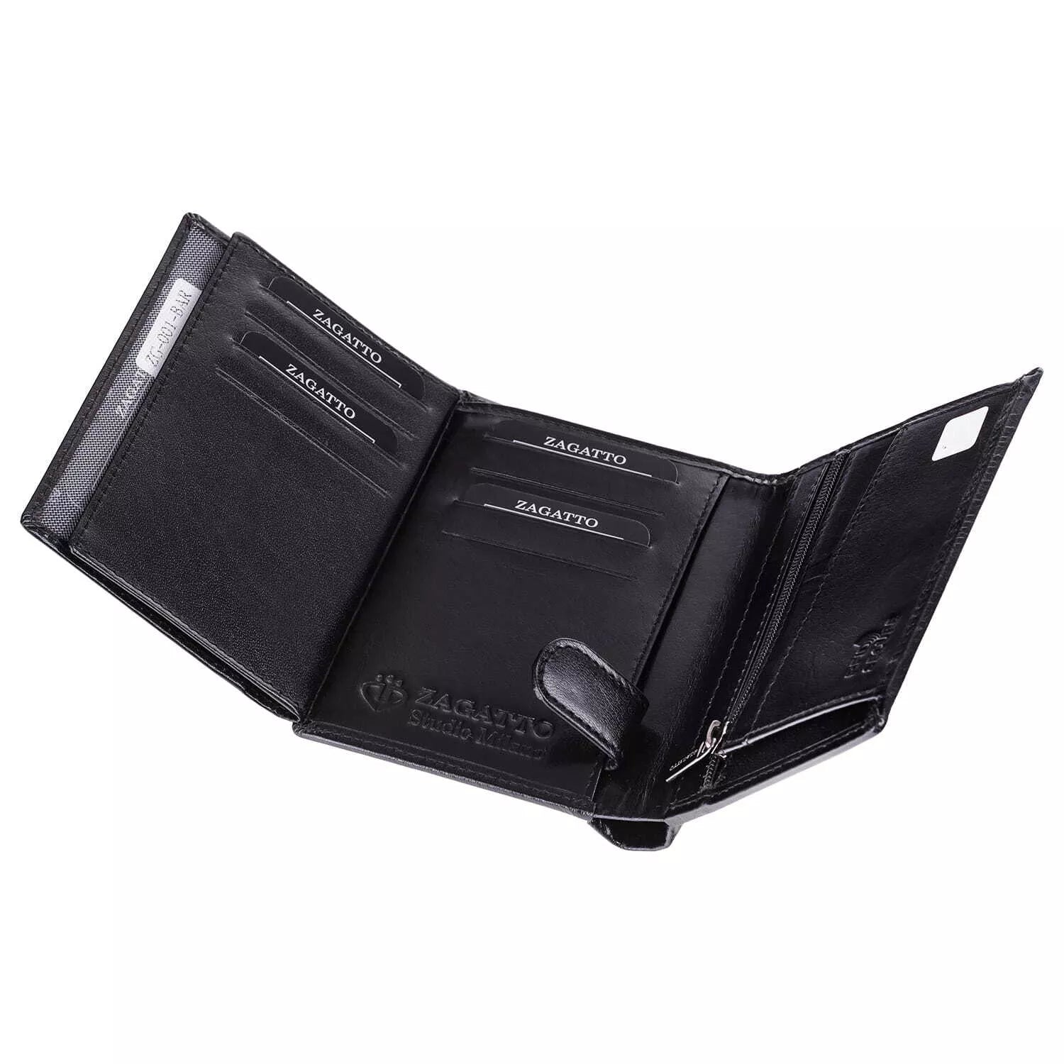 Men's wallet made of genuine leather Jesse (black) 