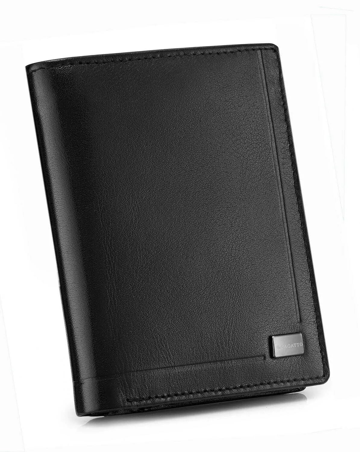 Men's wallet made of genuine leather Jesse (black) 