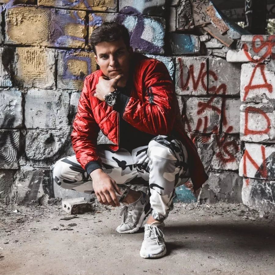 Men's red jacket Morel