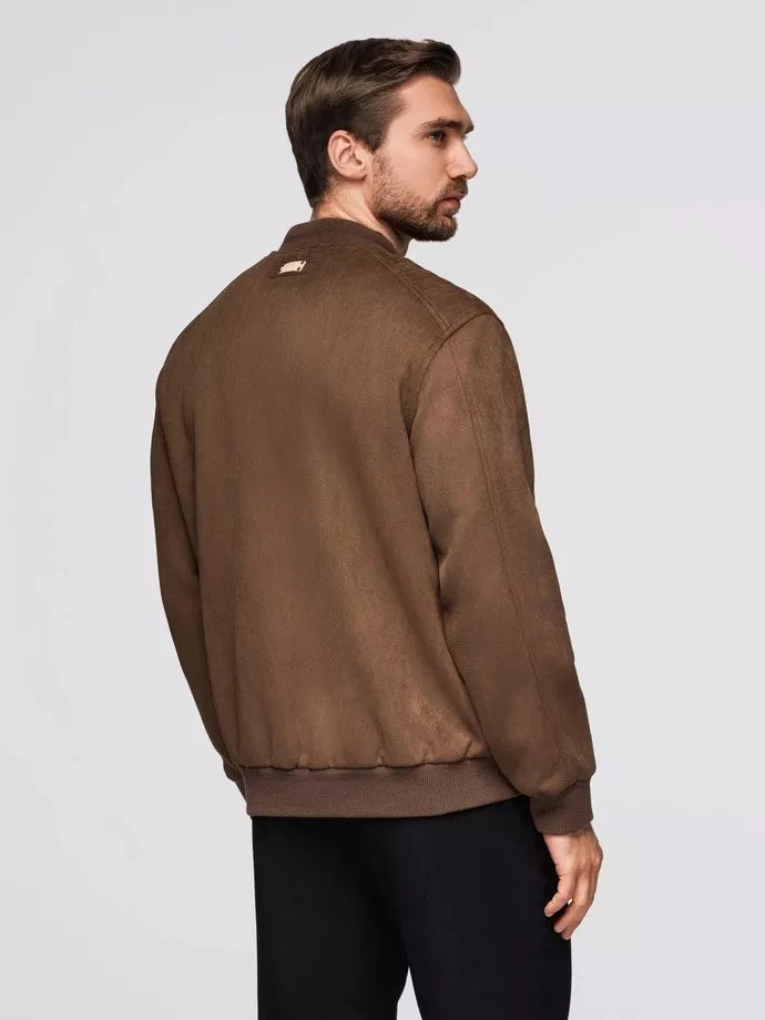 Men's brown faux leather jacket Vilin