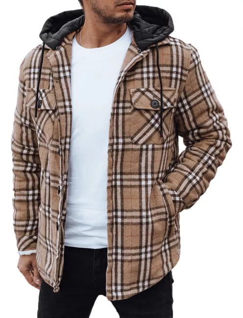 Men's brown jacket with hood Jack