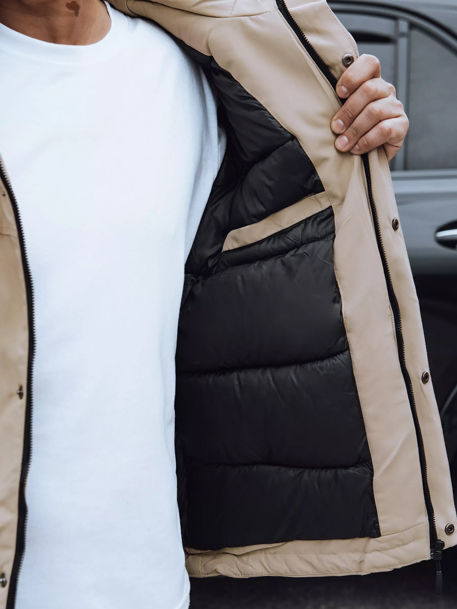 Men's brown winter jacket Teo