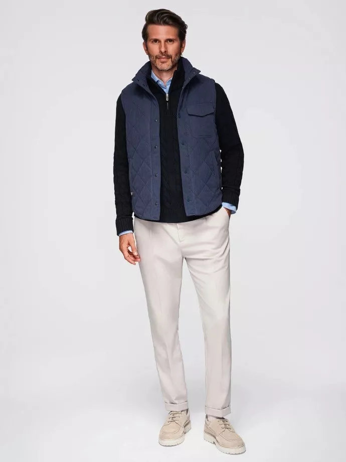 Men's navy blue vest Janex